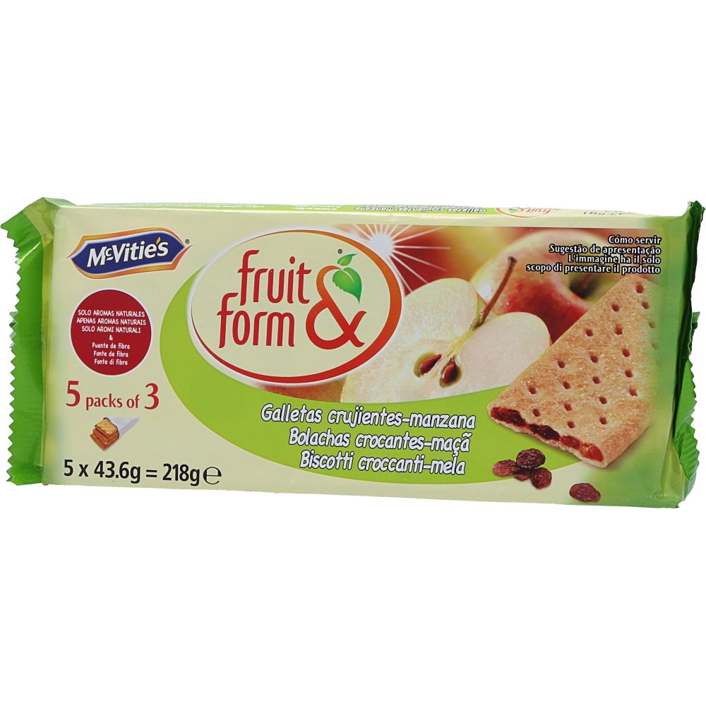  - Mcvitie`s Fruit & Form Apple / Cinnamon Biscuits 218 g (1)
