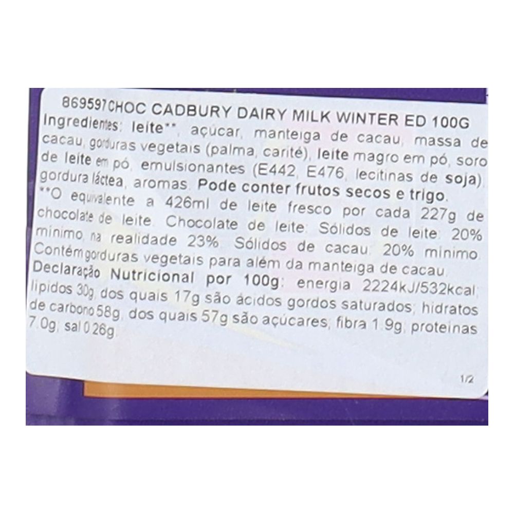  - Chocoalte Cadbury Dairy Milk Winter Edition 100g (2)
