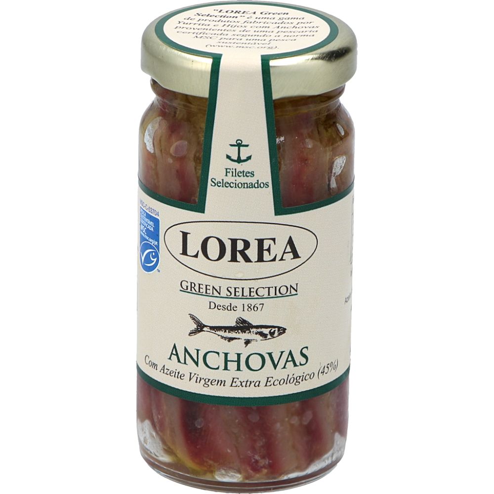  - Lorea Organic 00 Anchovy Fillets in Olive Oil 100g