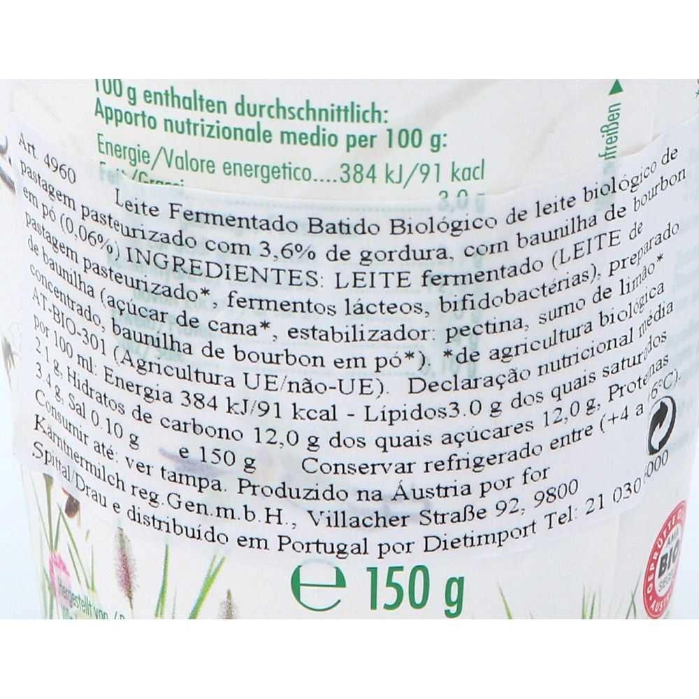 - Bio + Organic Vanilla Yoghurt 150g (2)