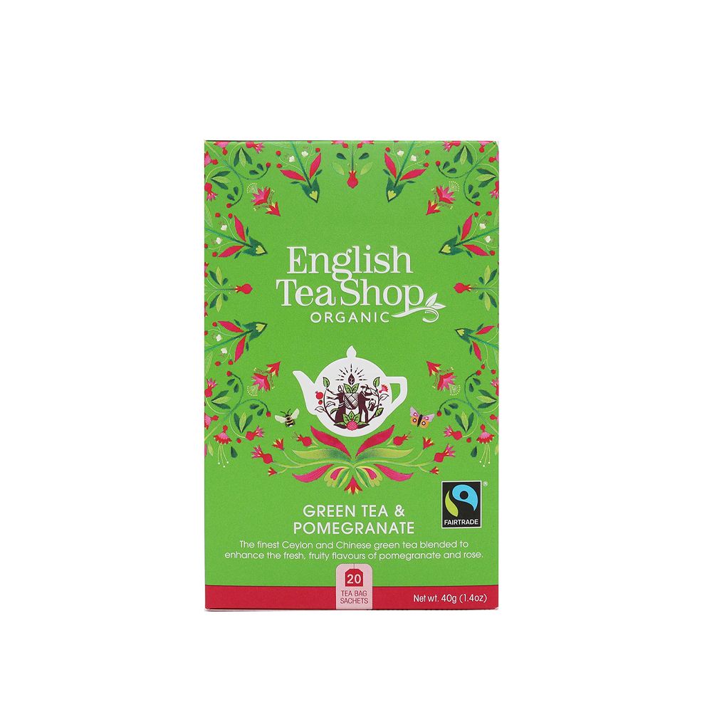  - English Tea Shop Organic Pomegranate Green Tea 20 Sachets = 40g (1)