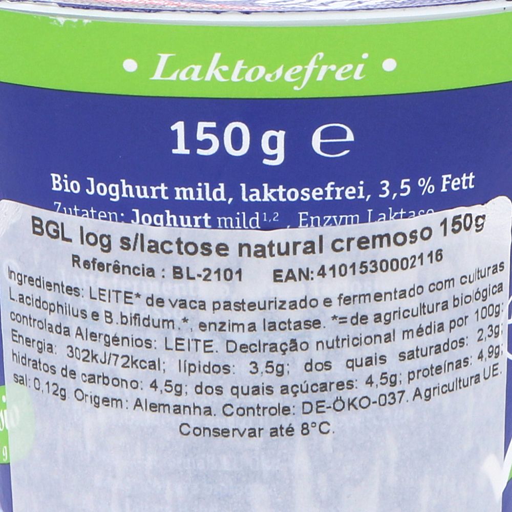  - Berchtesgadener Land Lactose Free Natural Yoghurt 150g (2)