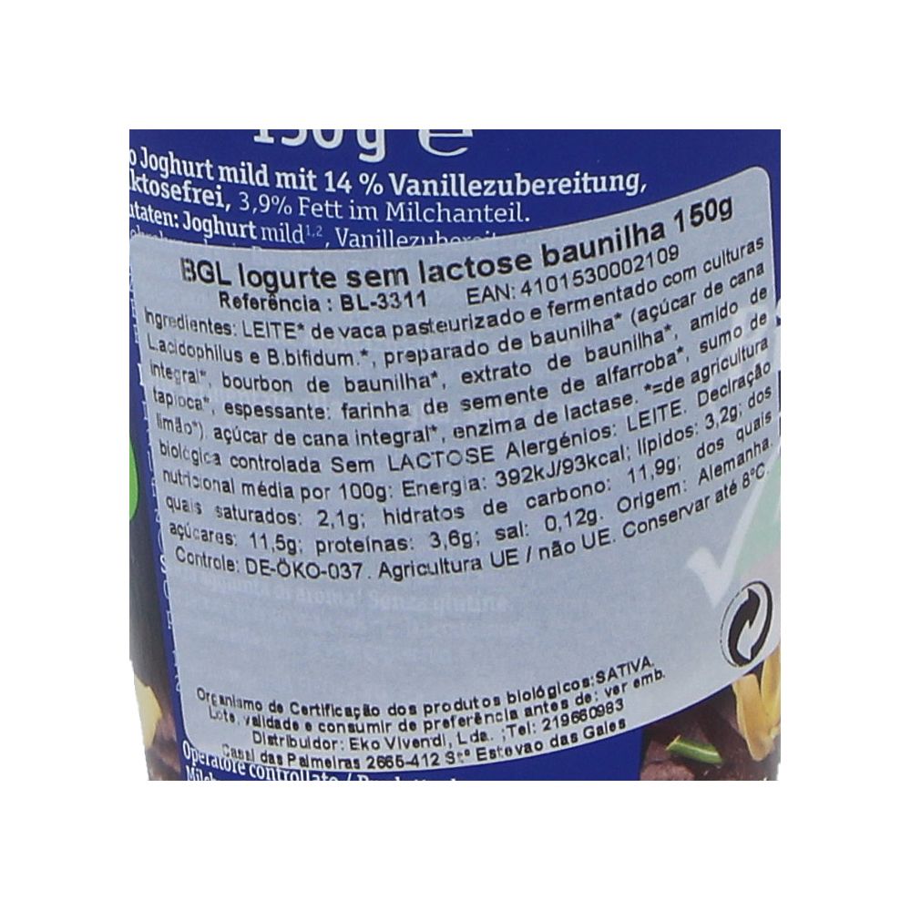  - Berchtesgadener Land Lactose Free Vanilla Yoghurt 150g (2)