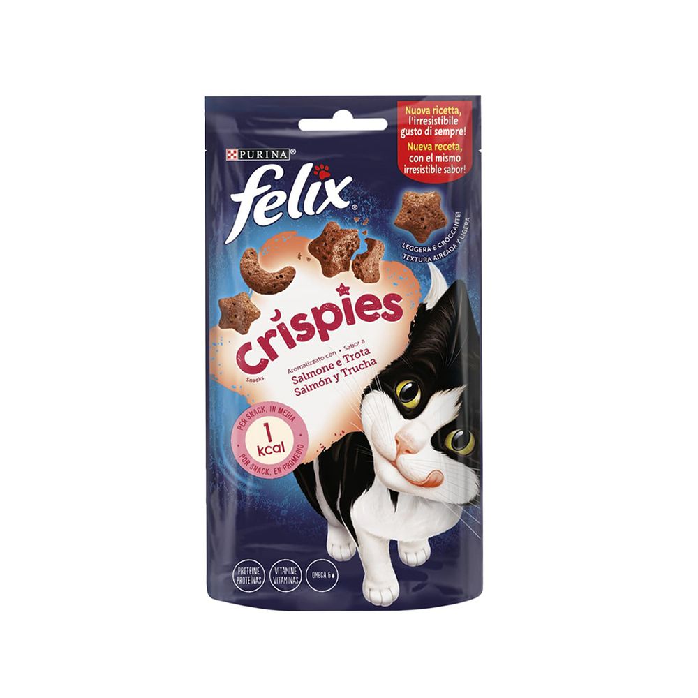  - Felix Crispies Cat Snack Salmon & Trout 45 g (1)