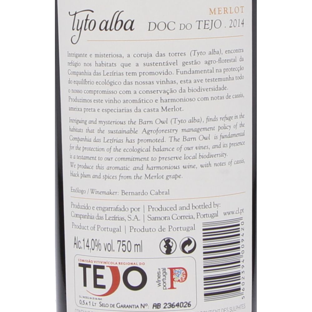  - Tyto Alba Merlot Red Wine 2015 75cl (2)