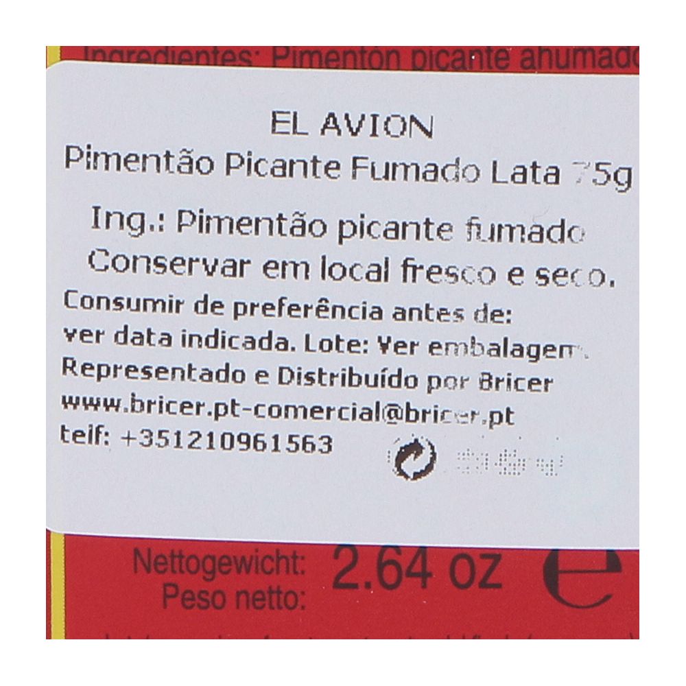  - Pimentão El Avion Picante Fumado 75 g (2)