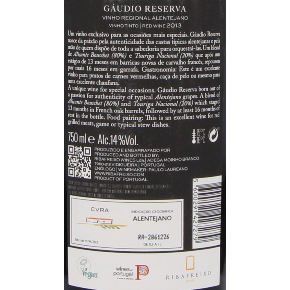  - Vinho Gáudio Clássico Reserva Tinto 75cl (2)