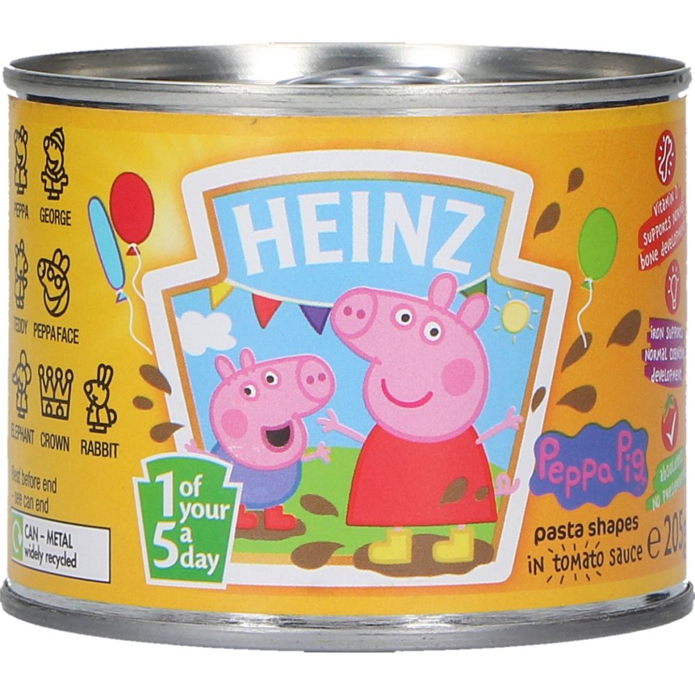  - Heinz Pegga Pig Pasta Shapes in Tomato Sauce 205g (1)
