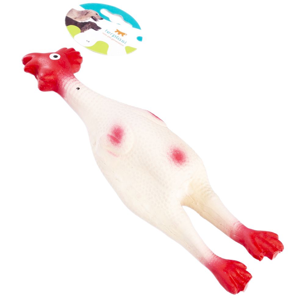  - Ferplast Latex Chicken Toy for Cats pc (1)
