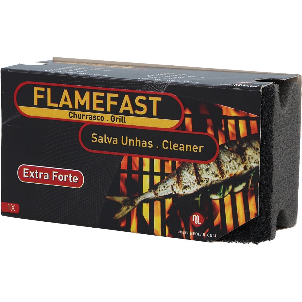  - Flamefast BBQ Nail Friendly Scouring Pad w/ Sponge pc (1)