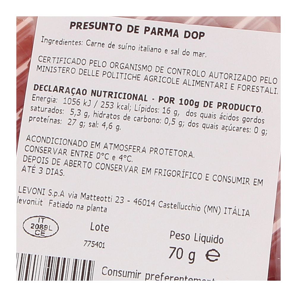  - Levoni Parma Ham PDO Slices 70 g (2)