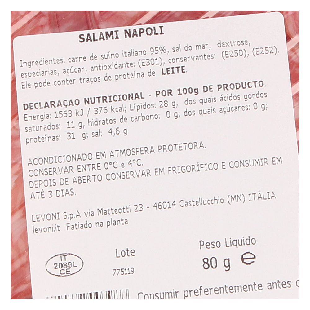  - Levoni Napoli Sliced Salami 80 g (2)