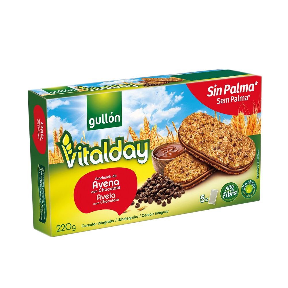  - Gullón Vitalday Hazelnut Sandwich Biscuits 220g (1)