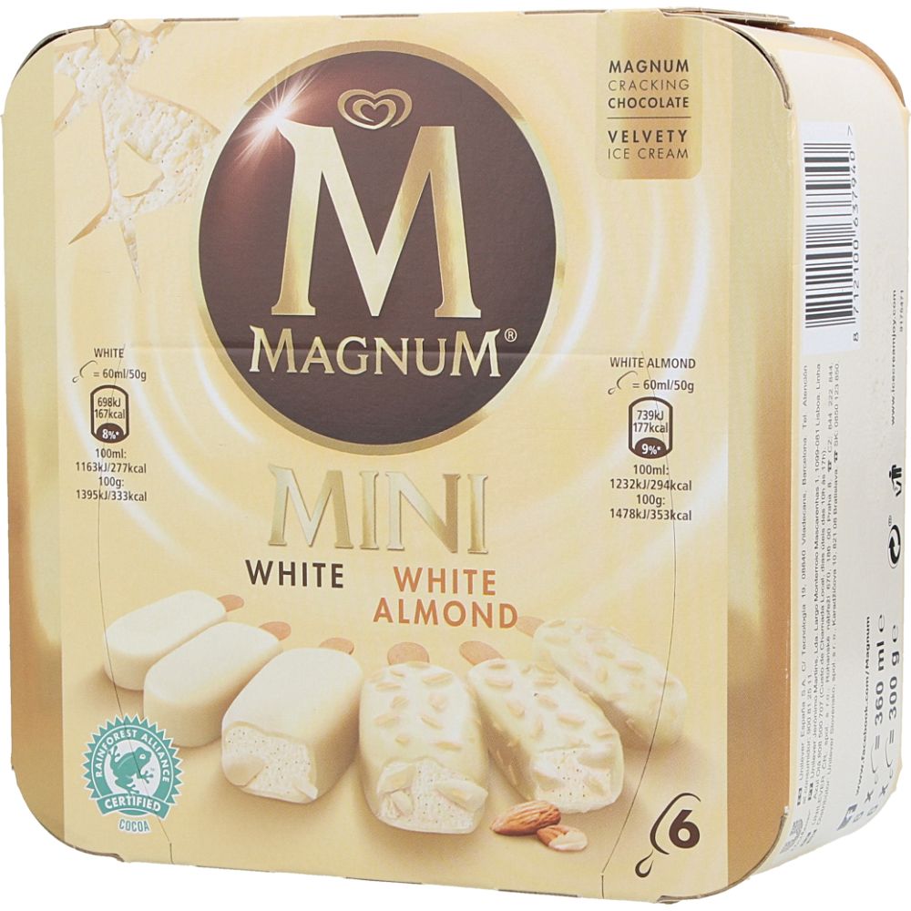  - Magnum Mini White Almond Ice Creams 6 x 55 ml (1)