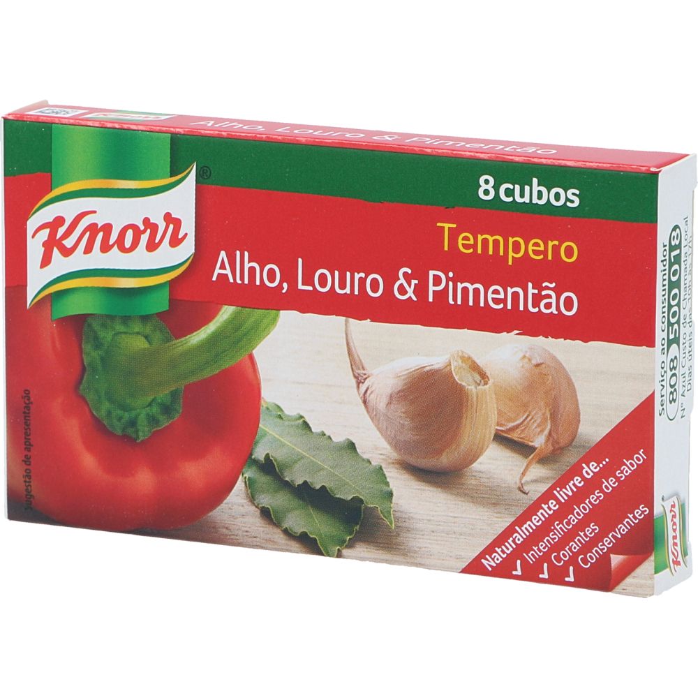  - Tempero Knorr Alho / Pimentão / Louro 8 un = 72 g (1)