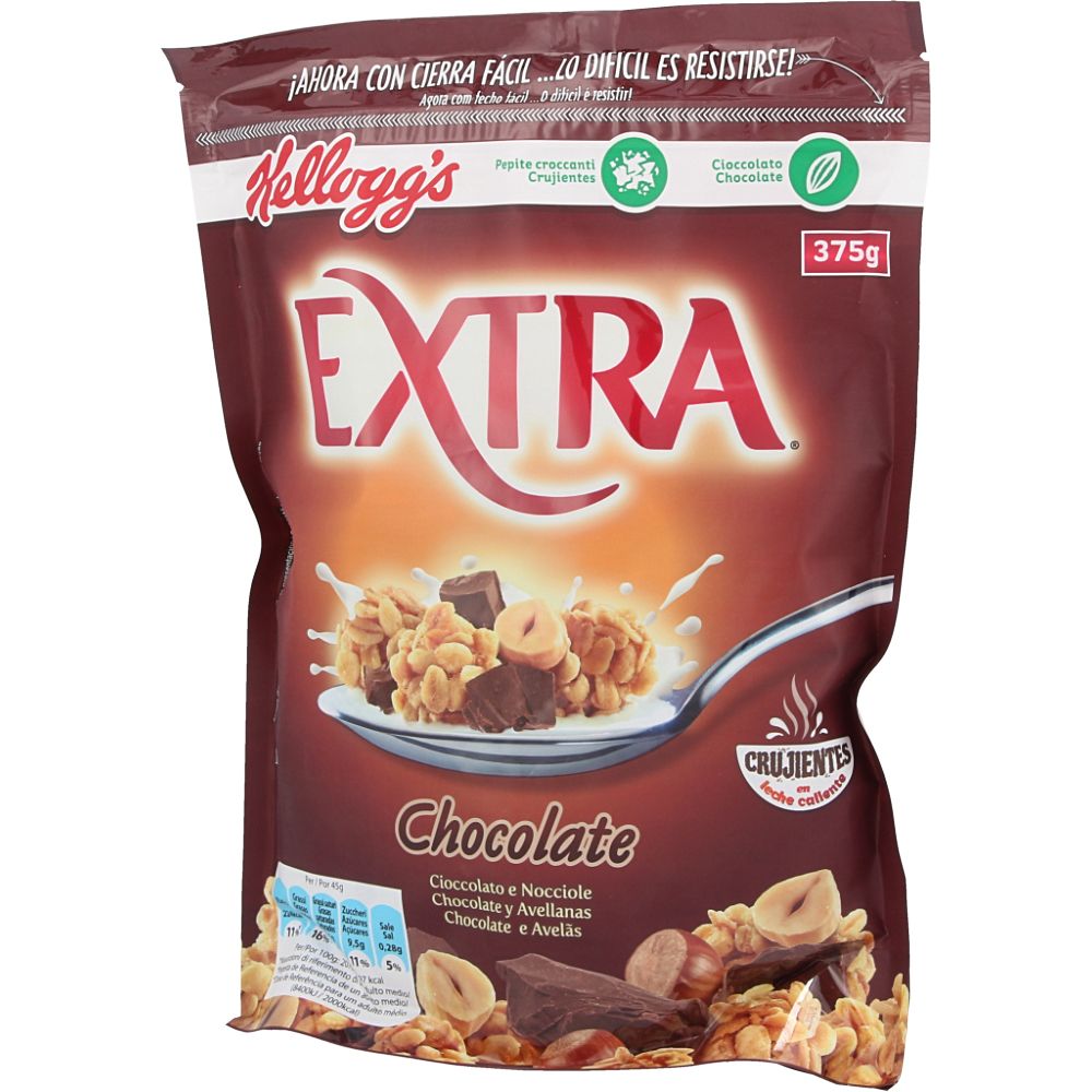  - Cereais Kellogg`s Extra Chocolate & Avelãs 375g (1)
