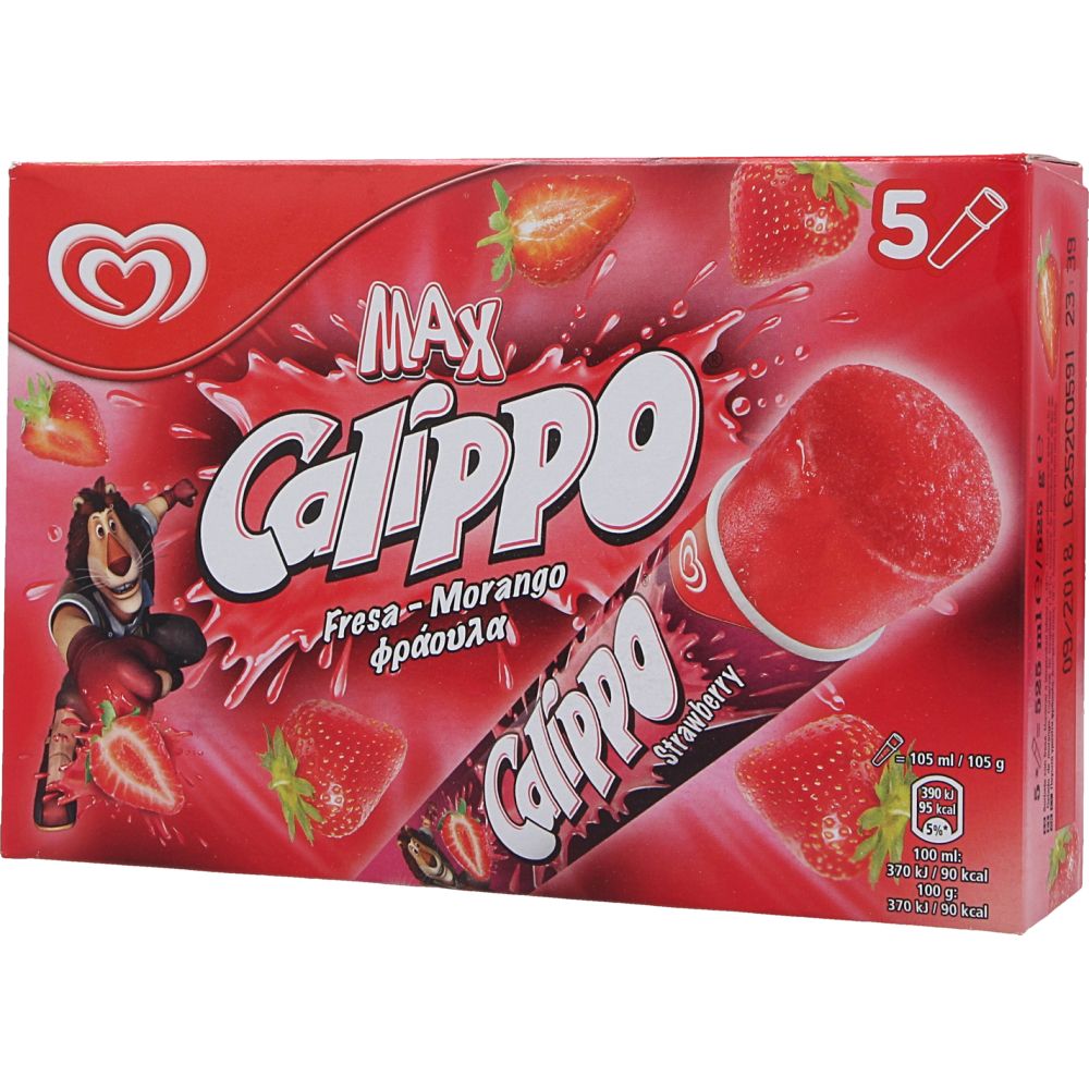  - Calippo Strawberry Ice Lollies 5 pc = 525 ml (1)