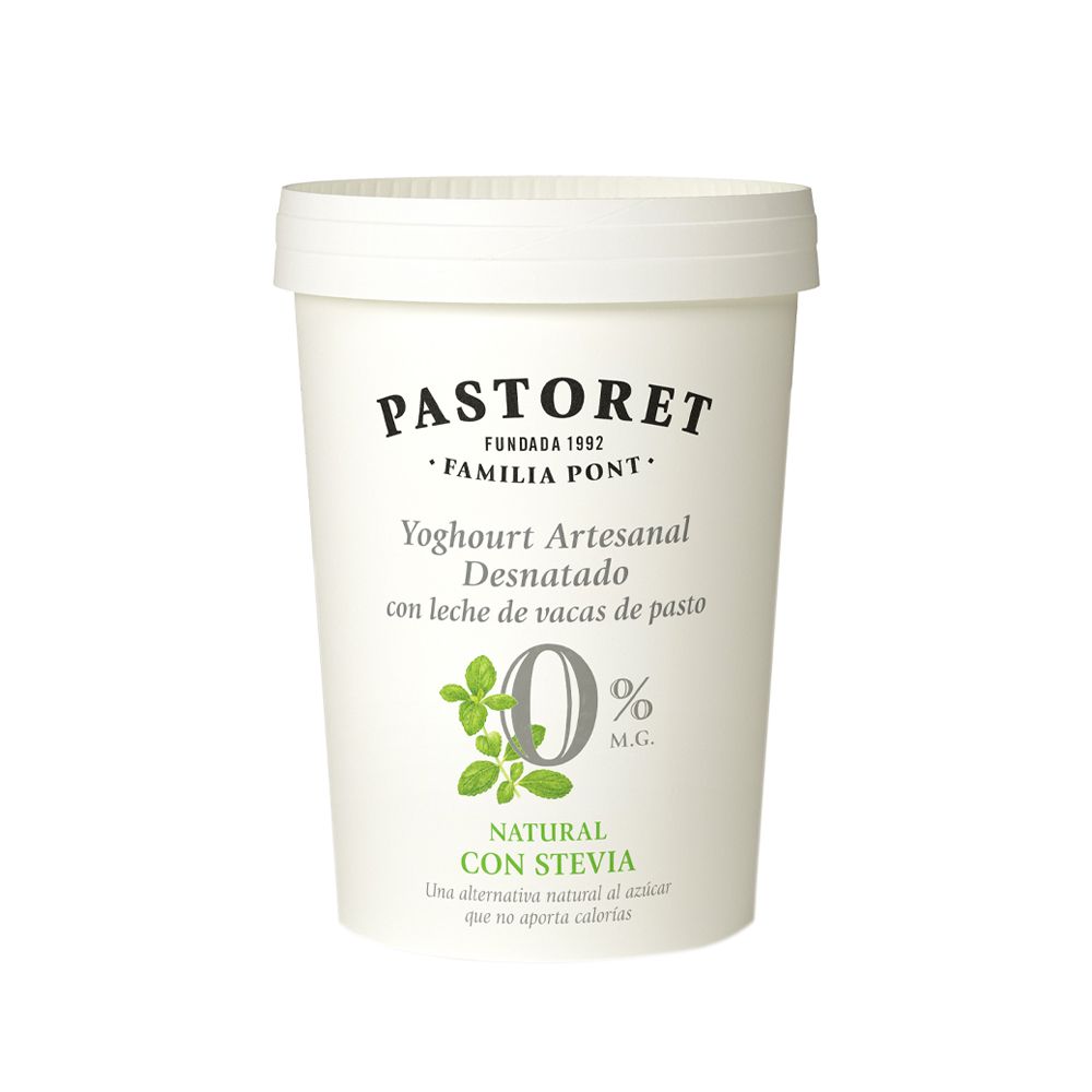  - Pastoret 0% Fat Stevia Natural Yoghurt 500g (1)