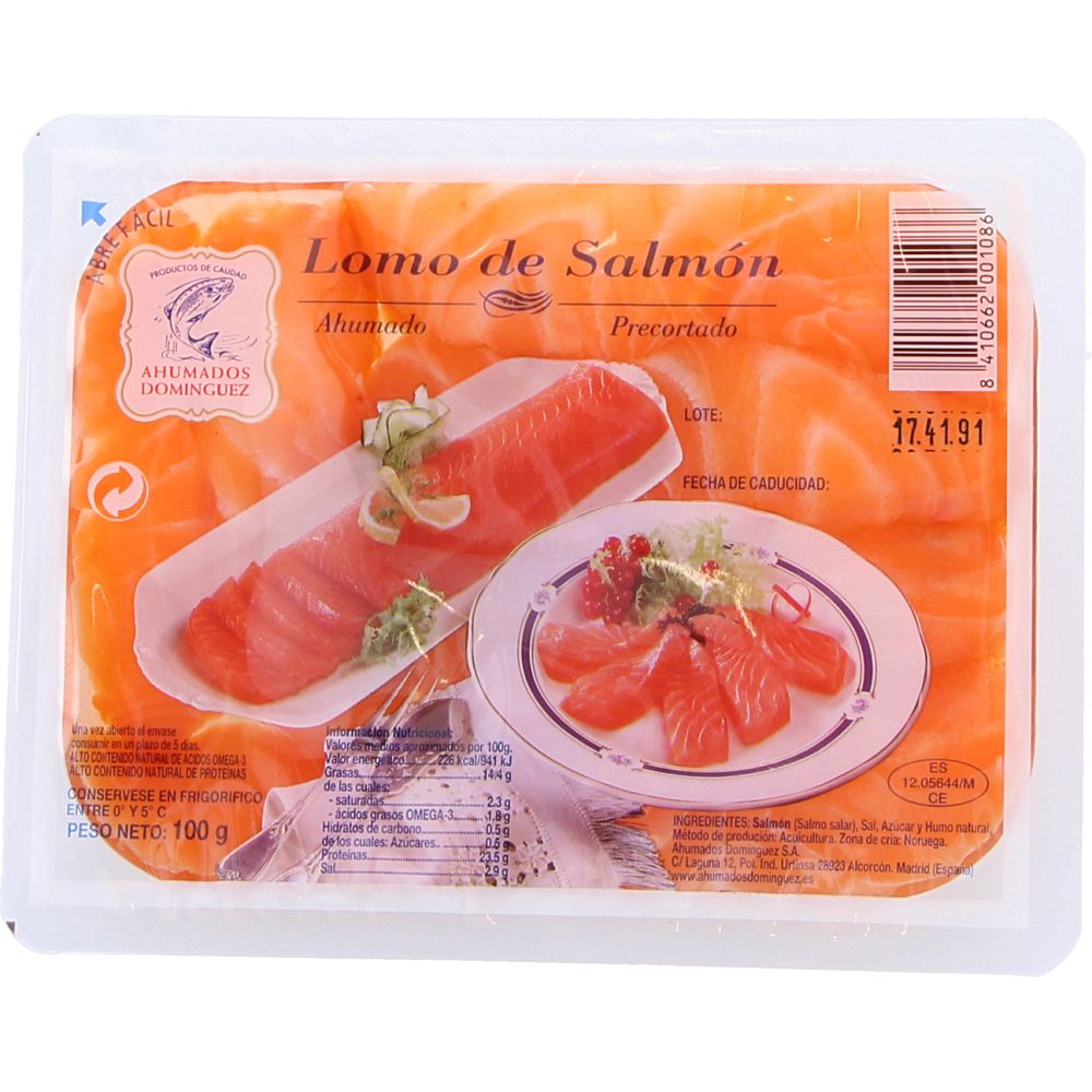  - Dominguez Smoked Salmon Fillet Sliced 100g (1)