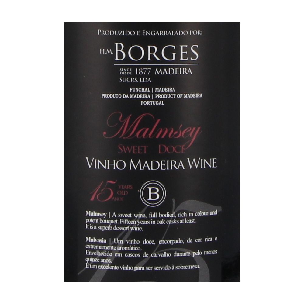  - Borges Malmsey 15 Year Old Madeira Wine 75cl (2)