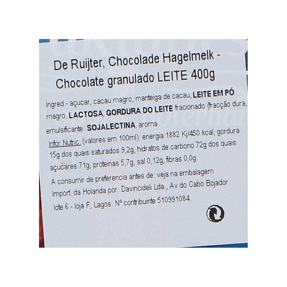  - Granulado De Ruijter Chocolate Leite 380g (2)
