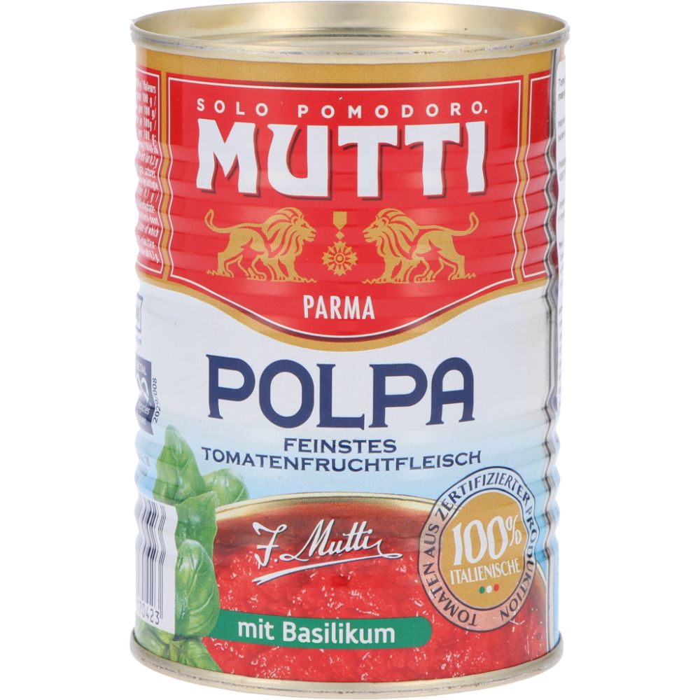  - Mutti Tinned Tomato Puree w/ Basil 400g (1)