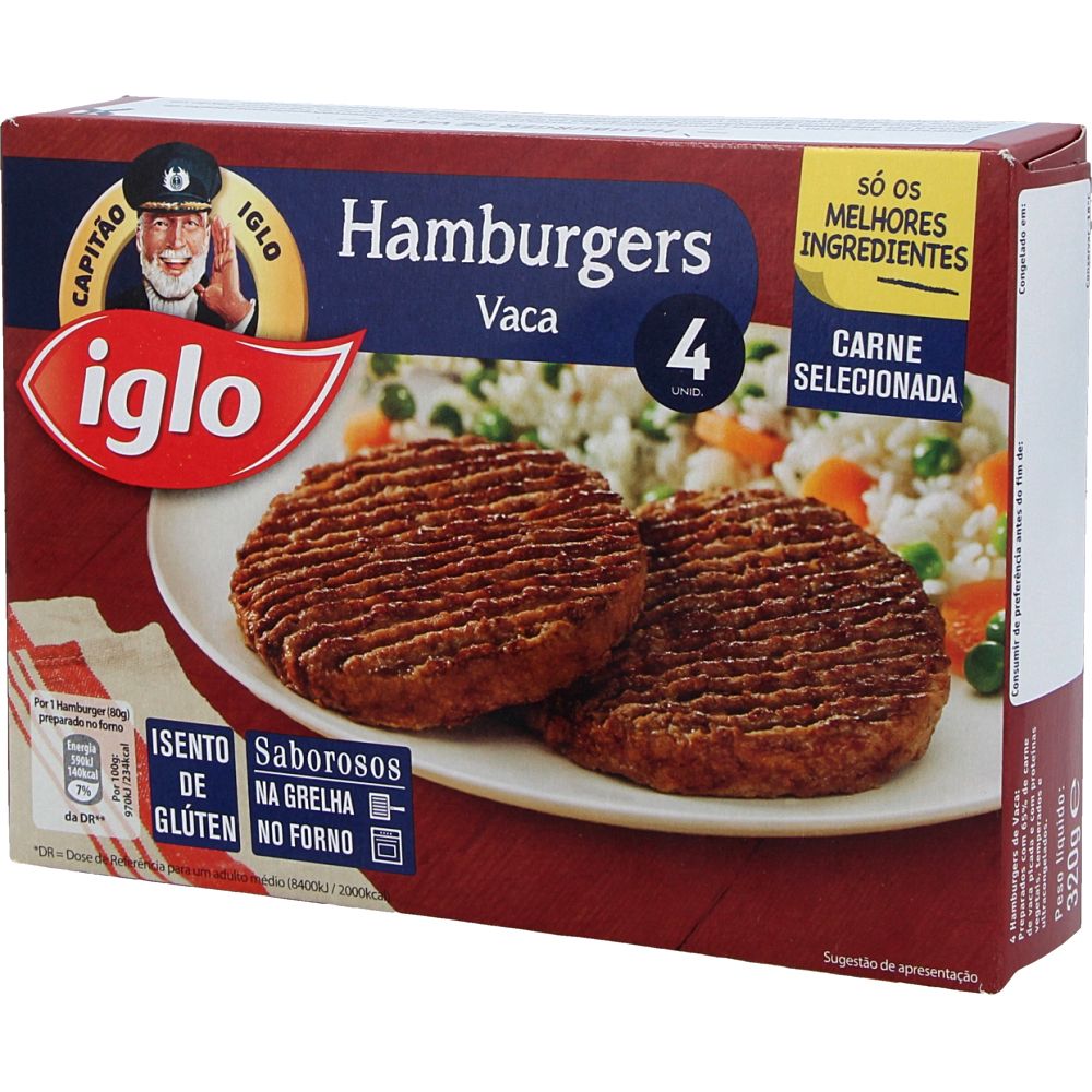 - Iglo Gluten-Free Beef Burgers 4 pc = 320g (1)