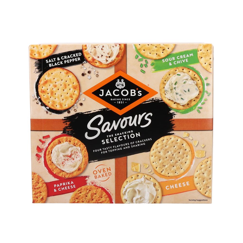  - Jacob`s Savours Flavour Crackers Assortment 250g (1)