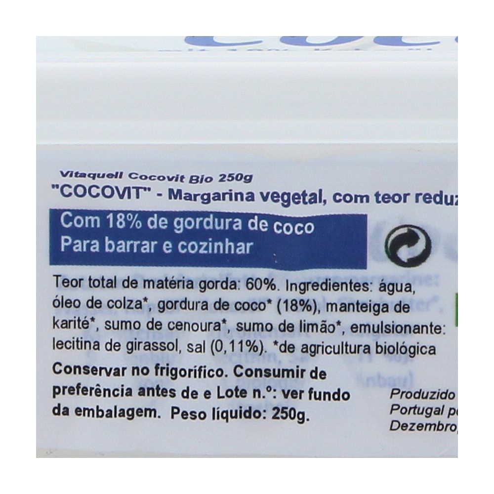  - Creme Vegetal Vitaquell Cocovit Bio 250g (3)