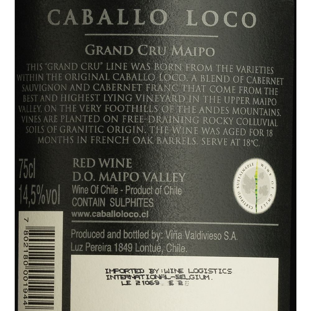  - Vinho Tinto Caballo Loco Maipo Chile 75cl (2)