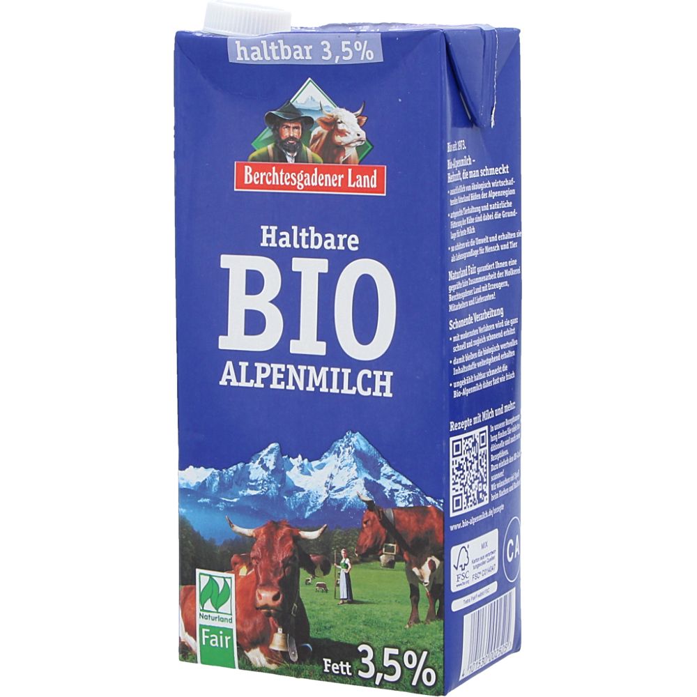 - Berchtesgadener Land Organic Full Fat Milk 1L (1)