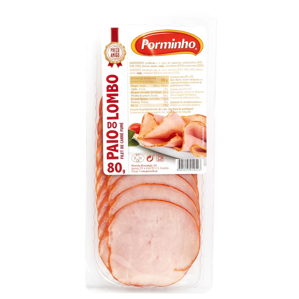  - Porminho Paio Pork Loin Cured Sausage Slices 80 g (1)