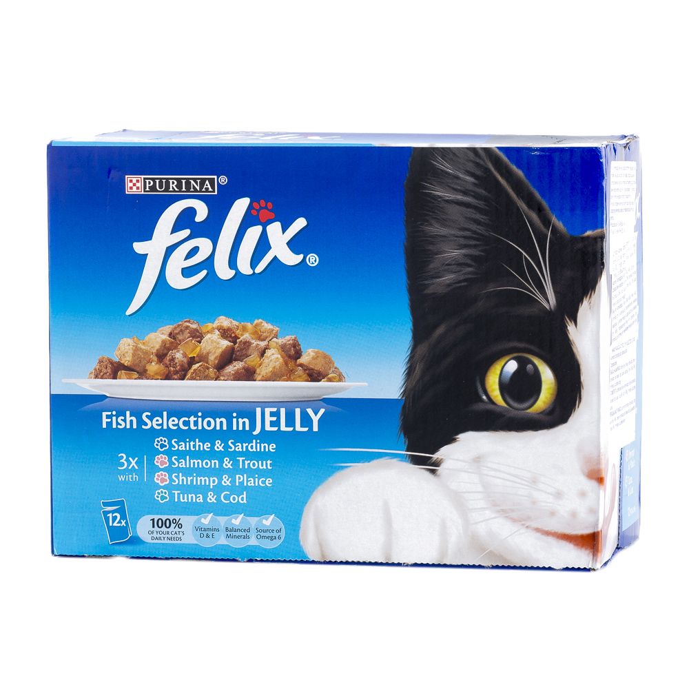  - Felix Cat Food Trays Fish Selection 12 x 100g (1)