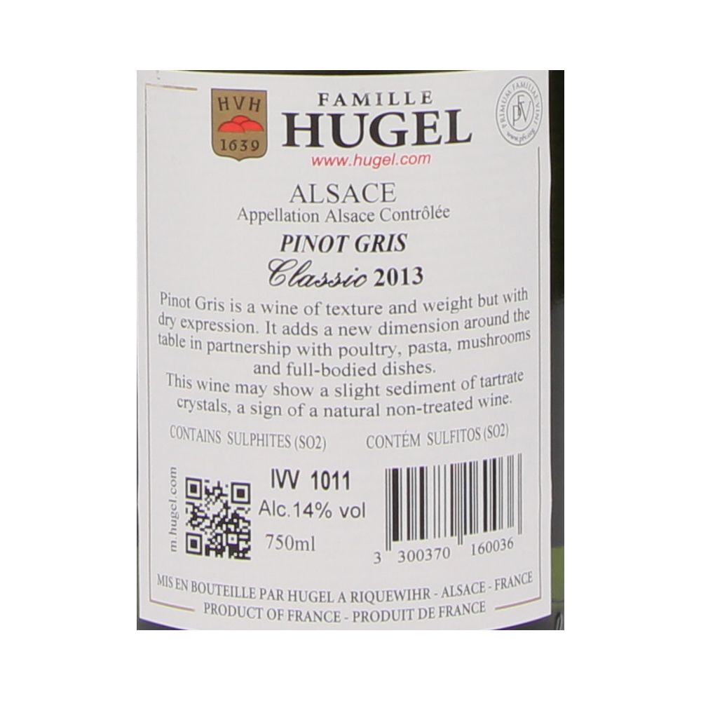  - Hugel Pinot Gris Tradition White Wine 2013 75cl (2)