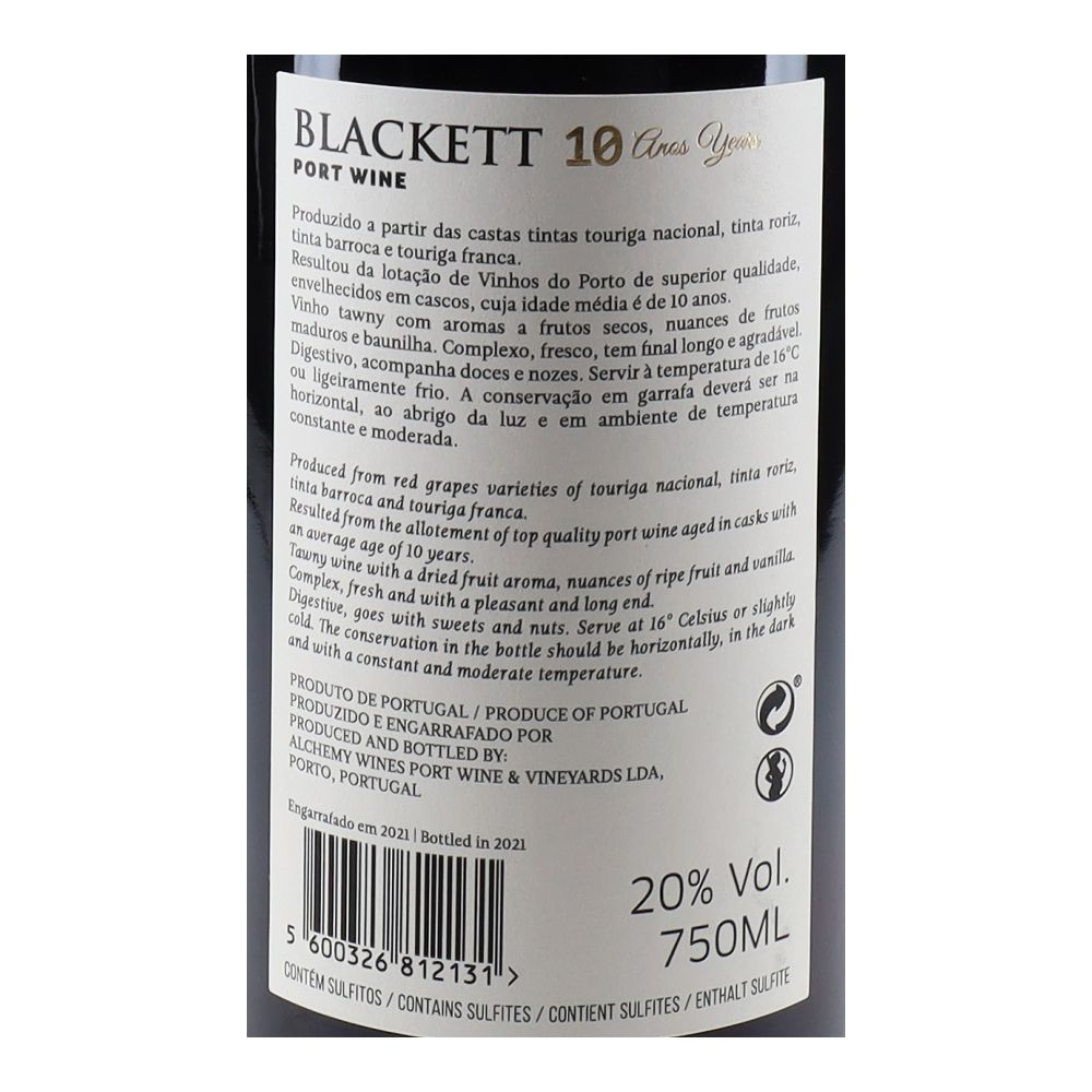 - Blackett Tawny Port Wine 10 Years Old 75cl (2)