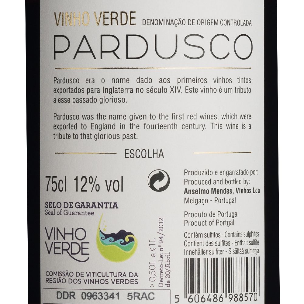  - Pardusco Verde Red Wine `15 75cl (2)