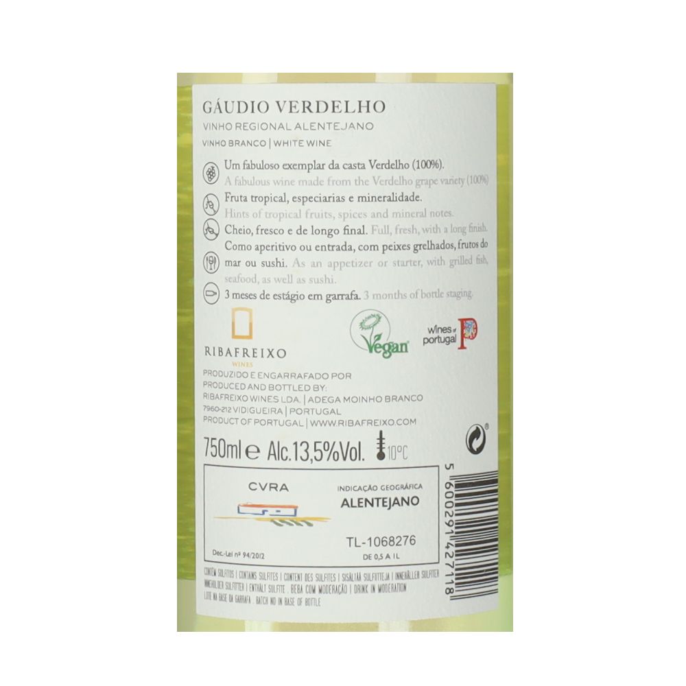  - Gáudio Verdelho White Wine 75cl (2)