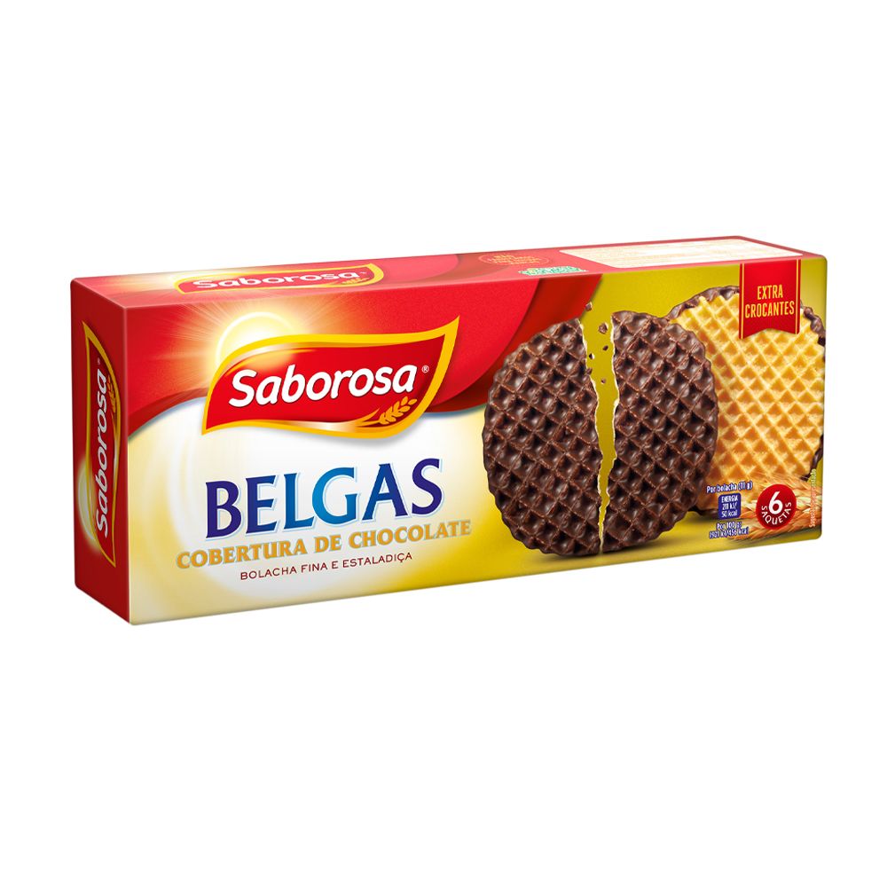  - Bolachas Belgas Cobertura Chocolate Saborosa 198g (1)
