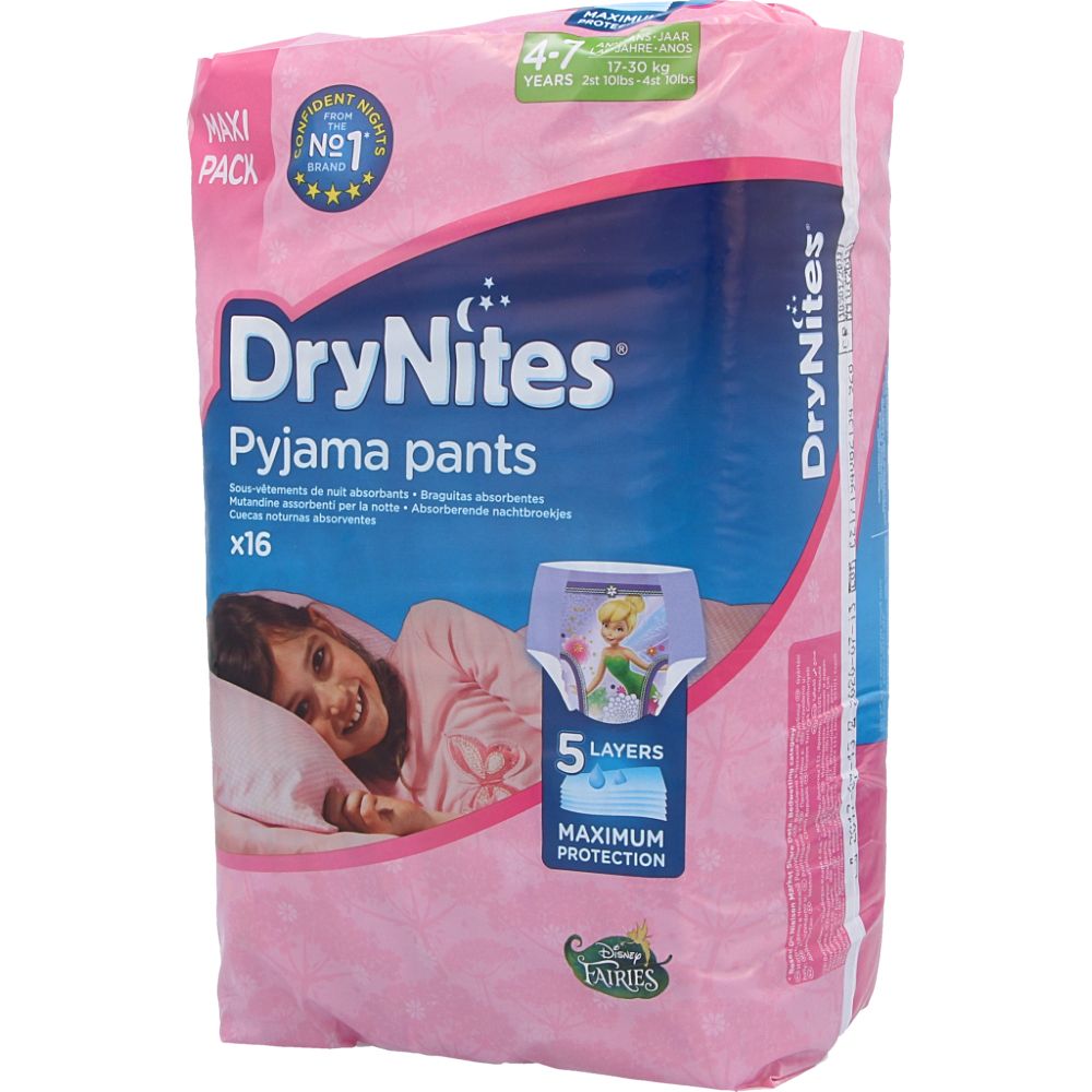  - Drynites Girl`s Pyjama Pants 4-7 Years 16 pc (1)