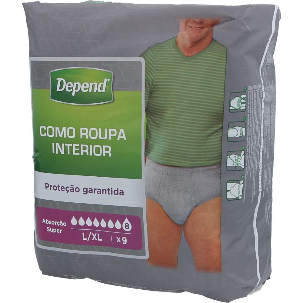  - Depend Absorbent Underwear Men L/XL 9 pc (1)