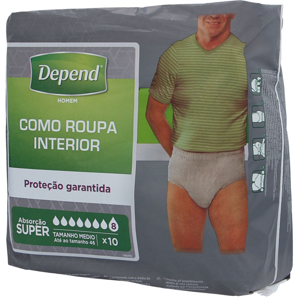  - Depend Super Absorbent Underwear Men S/M 10 pc (1)