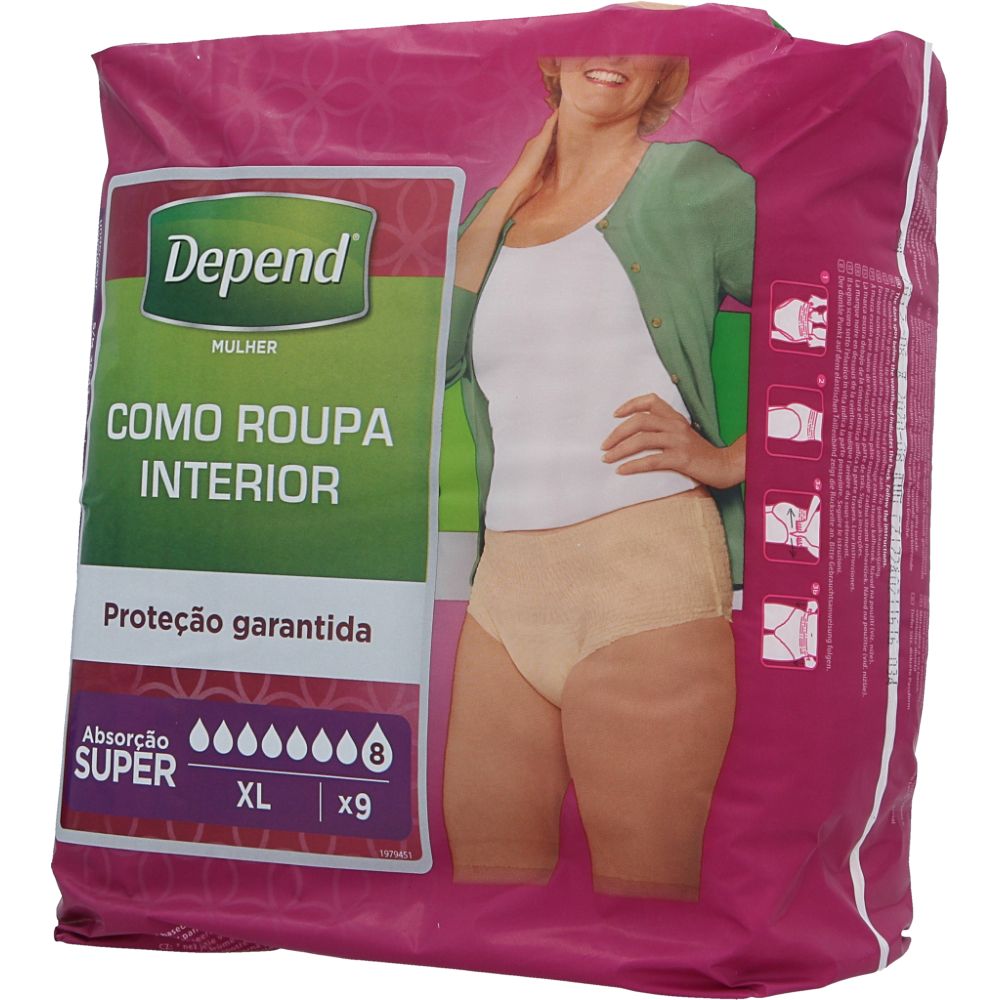  - Depend Super Absorbent Underwear Women XL 9 pc (1)