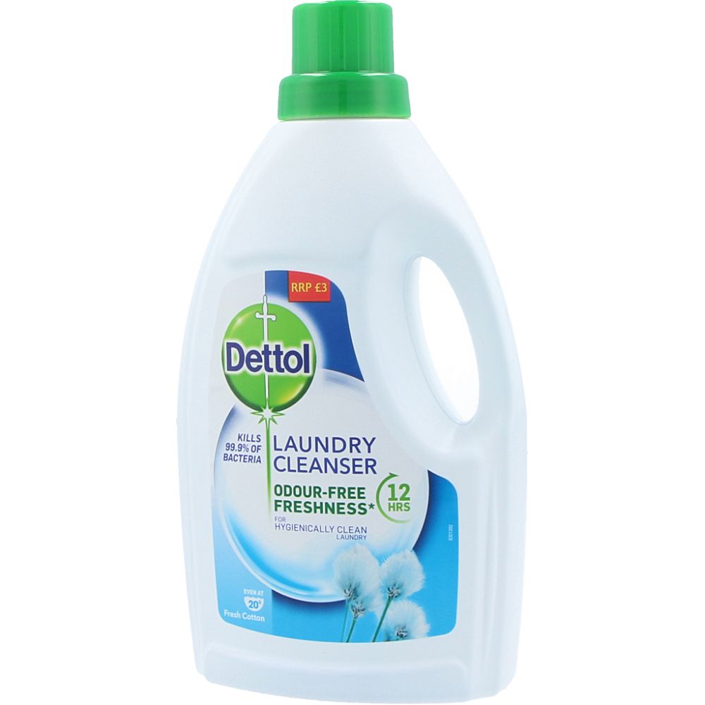  - Dettol Liquid Anti-Bacterial Laundry Cleanser Odour-Free Freshness 1L (1)