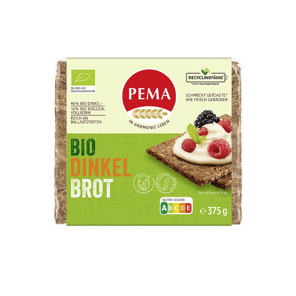  - Pema Organic German Wholemeal Spelt Bread 375g (1)