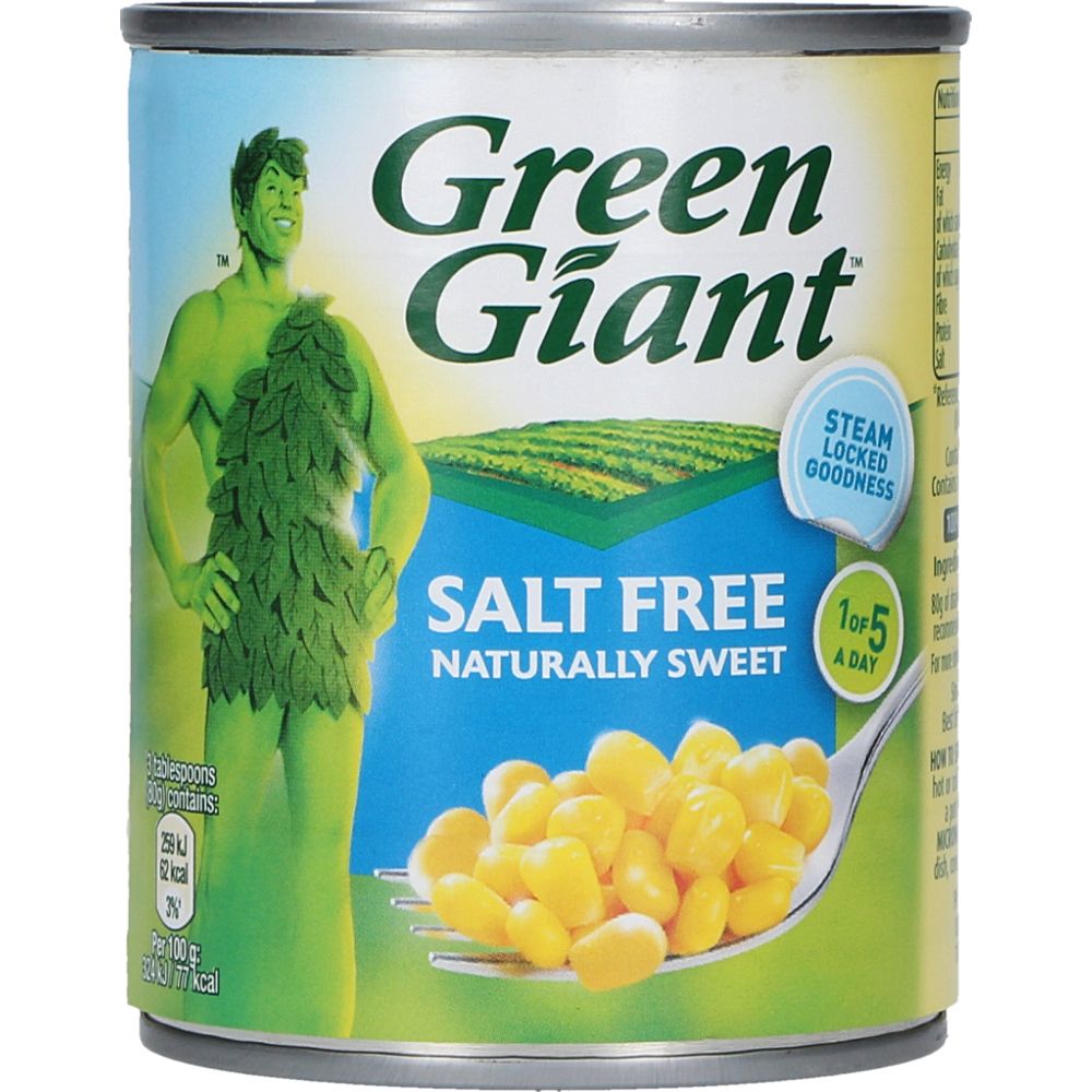  - Green Giant Tinned Sweet Corn No Added Salt 165g (1)