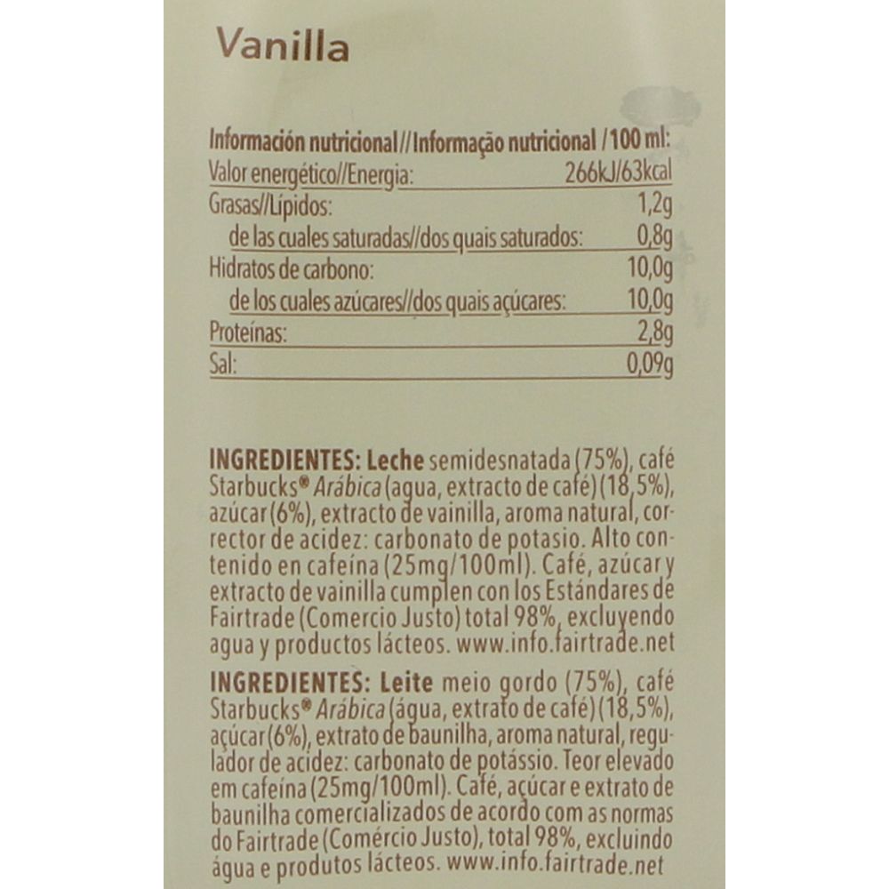  - Starkbucks Vanilla Frapuccino Drink 25 cl (2)