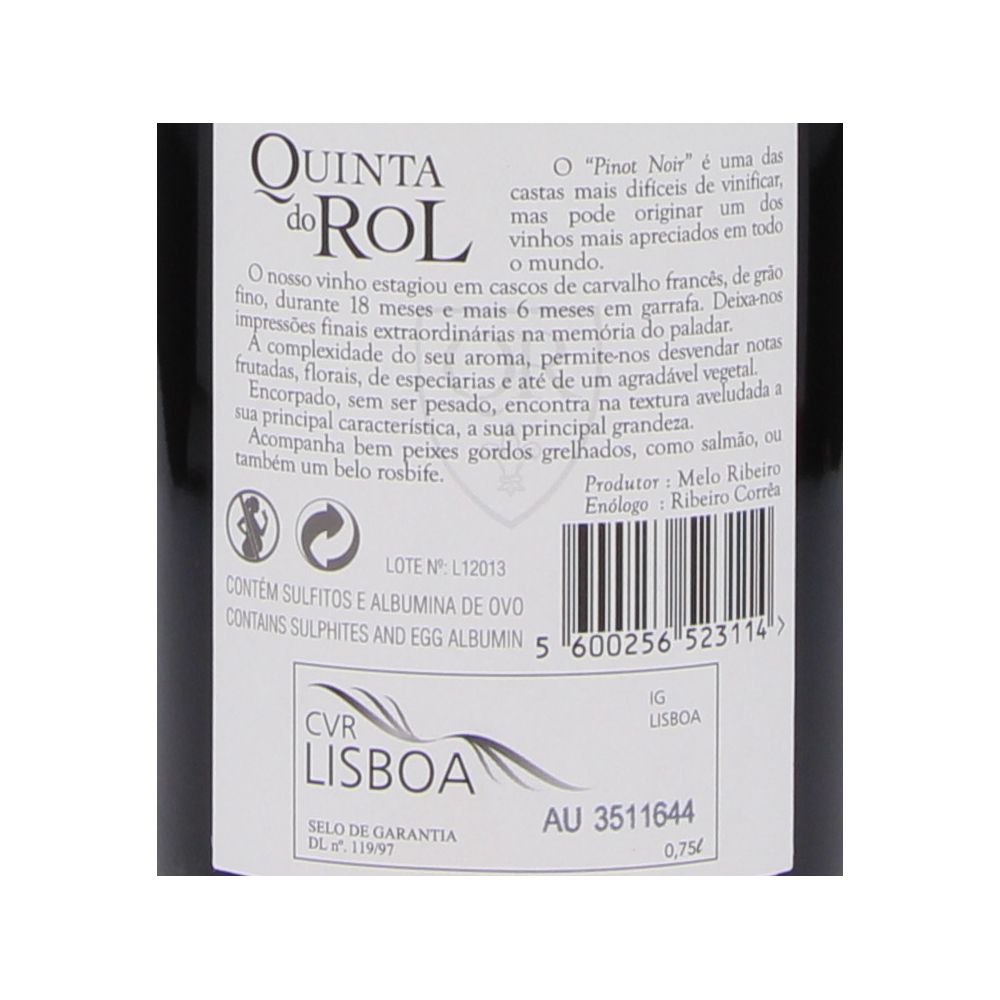  - Quinta do Rol Pinot Noir Reserva Red Wine 75cl (2)