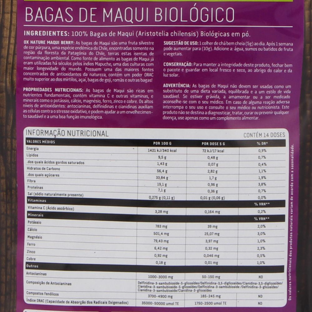  - Bagas Maqui Pó Bio OX Nature 70g (2)