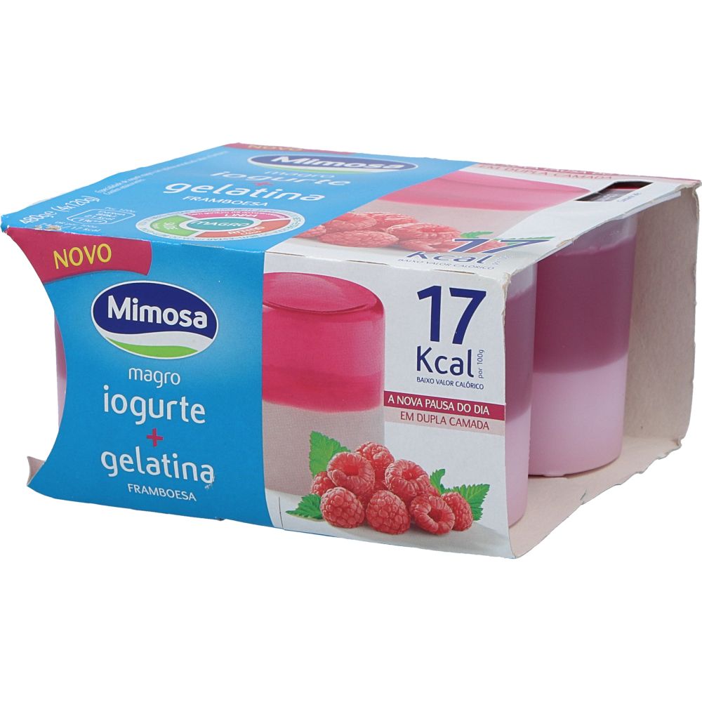 - Mimosa Skimmed Raspberry Yoghurt With Gelatine 4 x 120g (1)