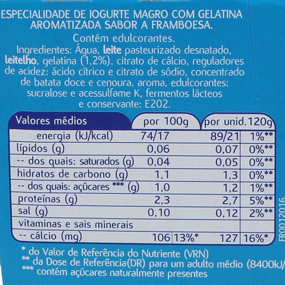  - Iogurte Magro Com Gelatina Framboesa Mimosa 4x120g (2)